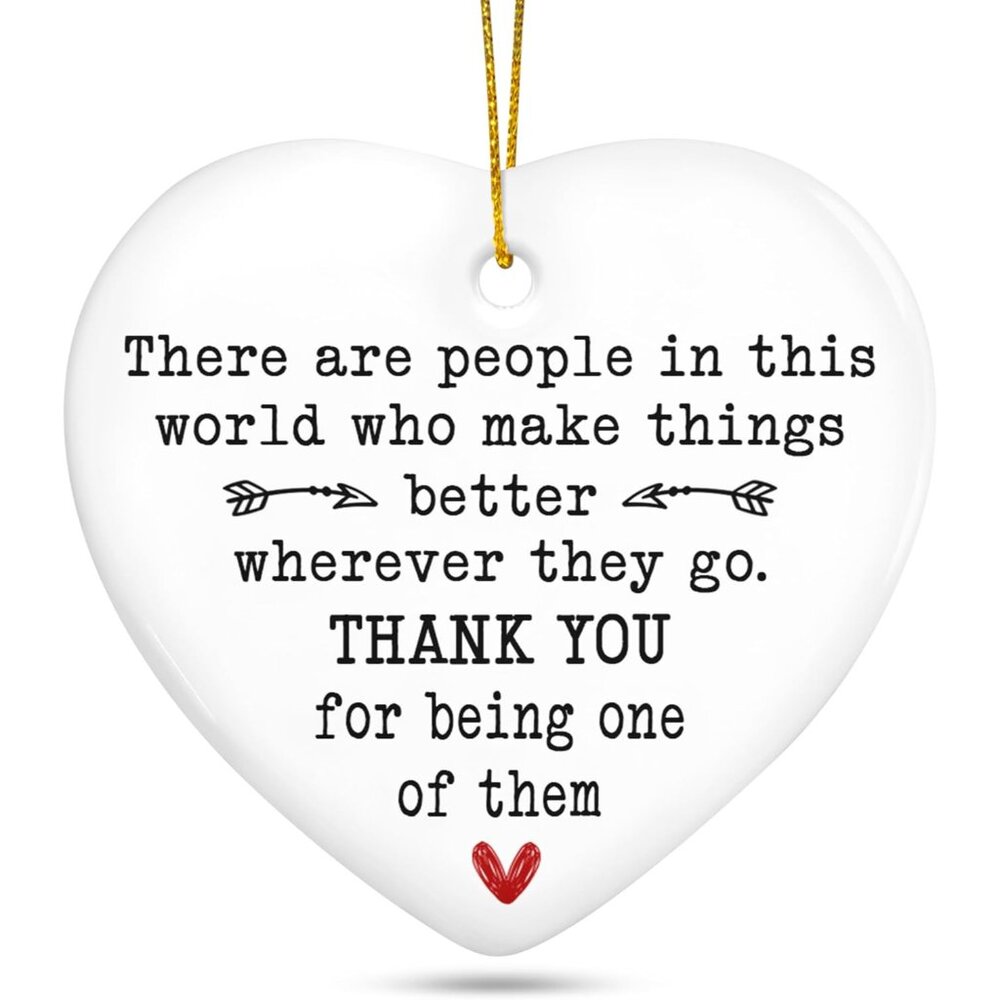 Christmas Thank You Gifts For Women - Ceramic Christmas Ornaments 2025 With Card